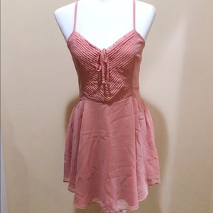 Abercrombie & Fitch Dusty Rose Spaghetti Strap Mini Dress